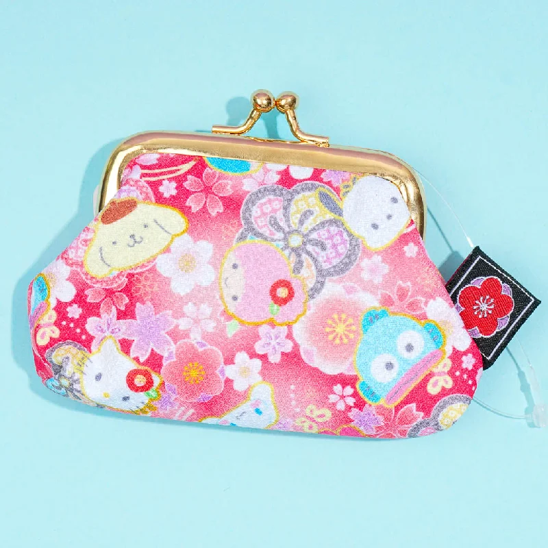 women's wallet with feminine charm -Sanrio Characters Sakura Kimono Clasp Coin Purse