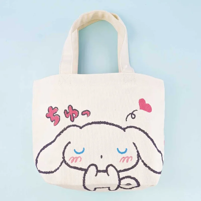 women's tote bag with extra-large size -Cinnamoroll Blush Canvas Mini Tote Bag