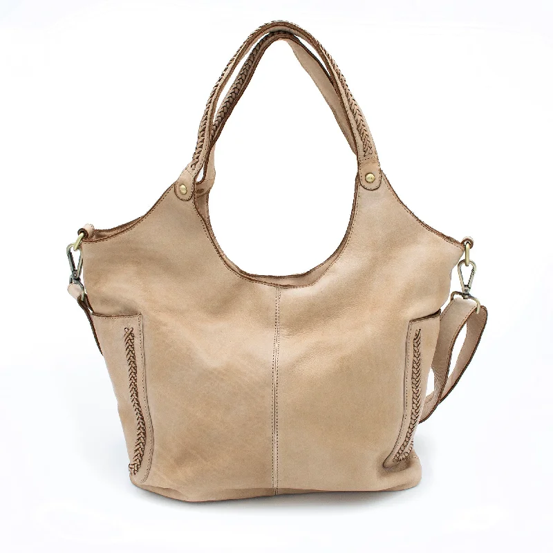 women's tote bag for fashionable moms -Julia Slouchy Tote in Light Taupe