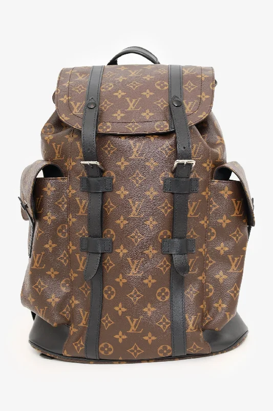 women's handbag with all-in-one zipper closure -Louis Vuitton 2015 Monogram Christopher PM Backpack