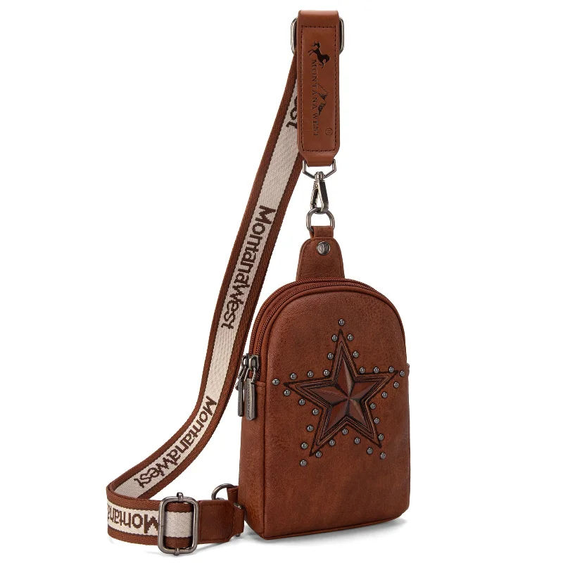 Ladies Crossbody Bag Eco Conscious -MW1288-2101  Montana West  Lonestar Collection Sling Bag