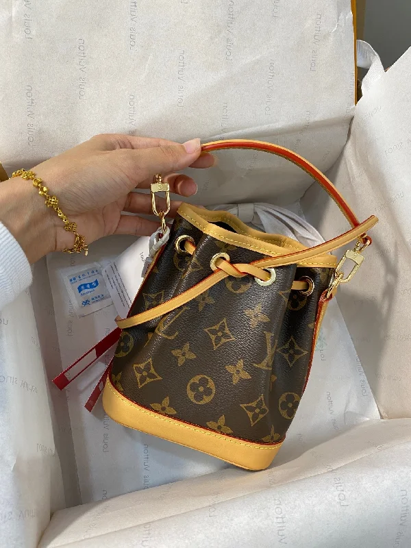 women's bucket bag with modern design -Louis Vuitton Nano Neo Handbag (bucket bag) Lushentic Version