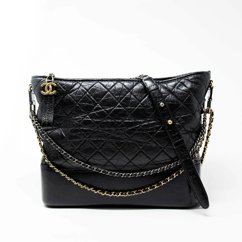 women's dumpling bag with high-quality leather -Chanel Black Large Gabrielle Hobo