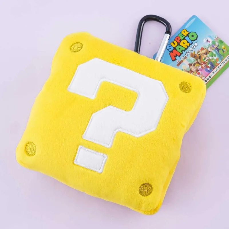 women's wallet with soft leather strap -Super Mario Fluffy Coin Purse - Question Block