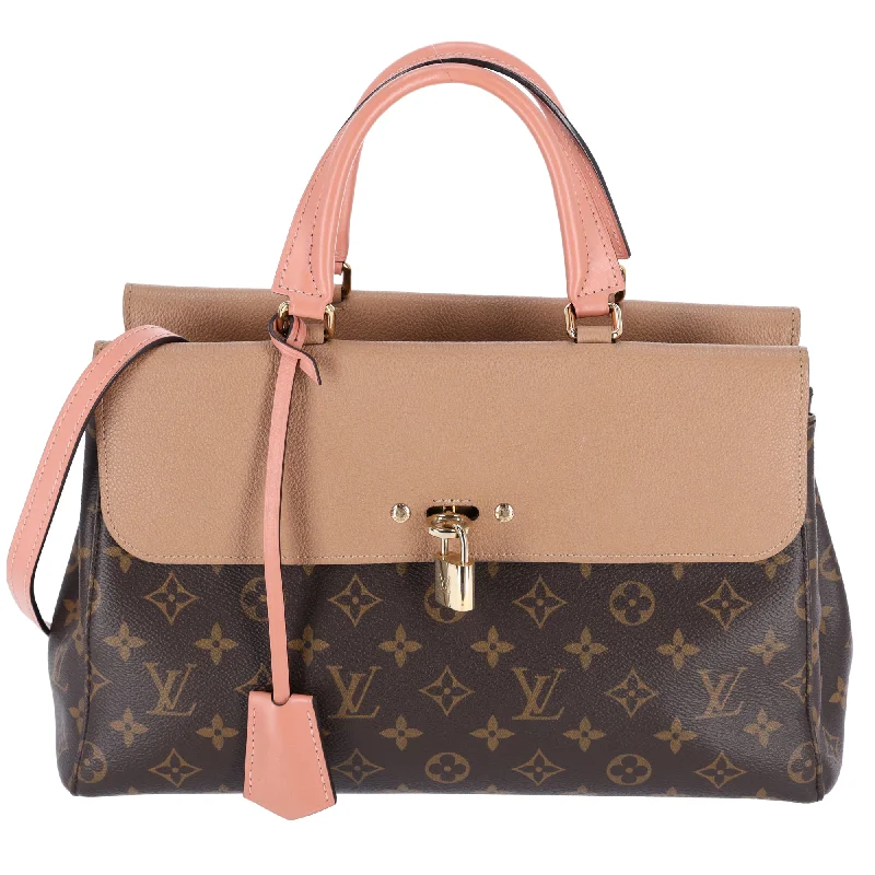 Louis Vuitton Monogram Canvas Venus Satchel Brown Crossbody Tan Pink M53540