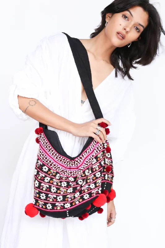 women's dumpling bag with artistic design -TRIBAL HOBO MIMS