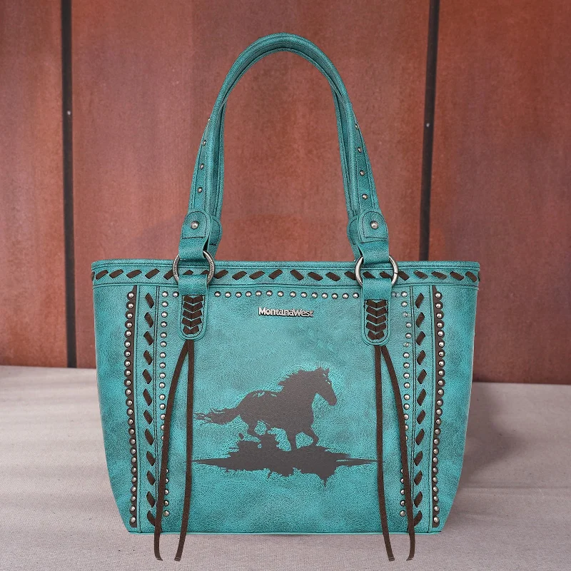 women's handbag with interior coin pocket -MW7411G-8317  Montana West Horse Collection Concealed Carry Tote