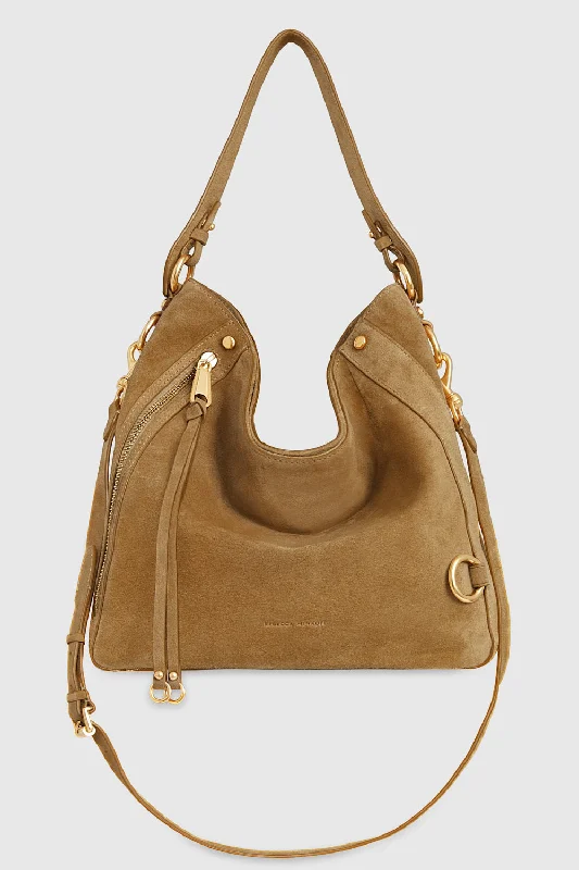 women's dumpling bag with chic metallic finish -M.A.B. Hobo