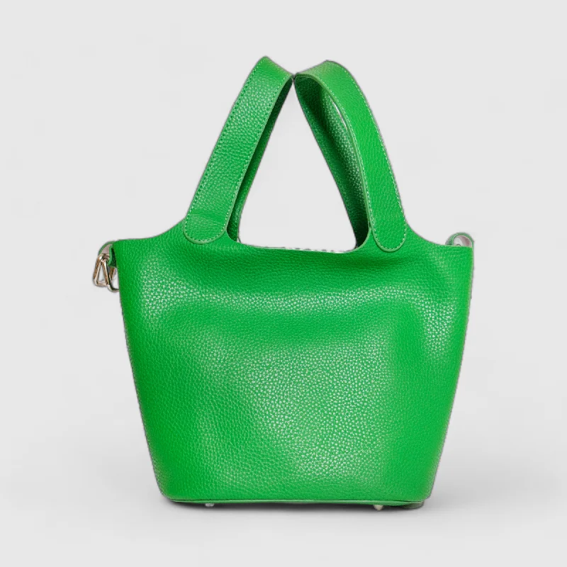 women's bucket bag with crafted details -Chokore Bucket Bag with Belt (Green)