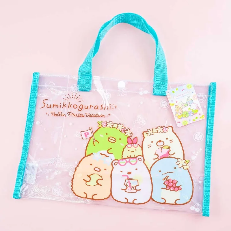 women's tote bag with contemporary materials -Sumikko Gurashi Fruits Vacation Tote Bag