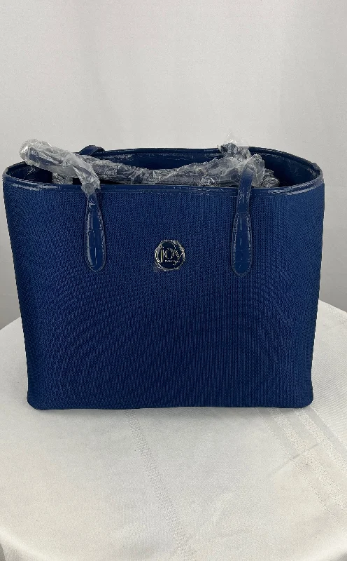 women's tote bag with chic embellishments -Joy Mangano Navy Blue Tuff Tech 3 in 1 Handbag Tote Bag Planner NWOT