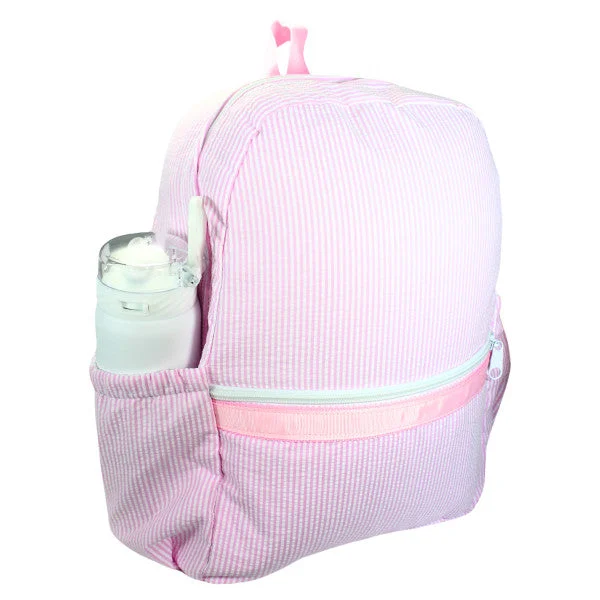 Seersucker Medium Backpack with Pocket