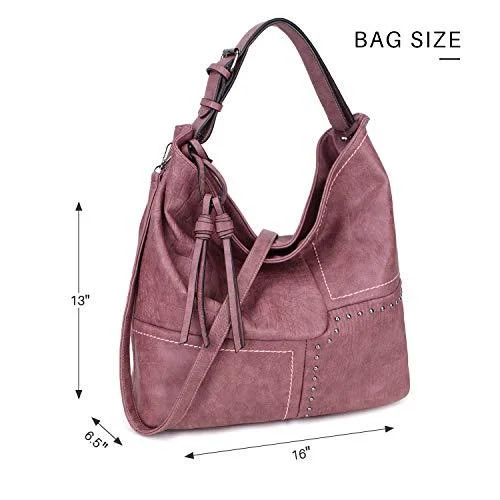 women's dumpling bag with refined appearance -Women Vegan Leather Fashion Hobo Shoulder Bag with Shoulder Strap l Dasein