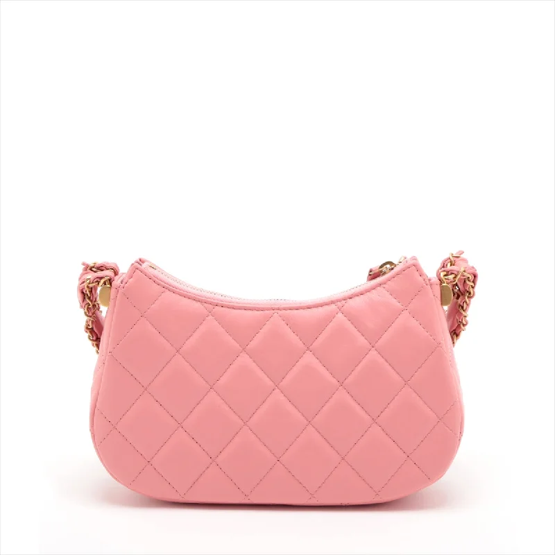 women's dumpling bag with long chain -Chanel 19 in Chain Shoulder Bag Hobo Bag Pink G