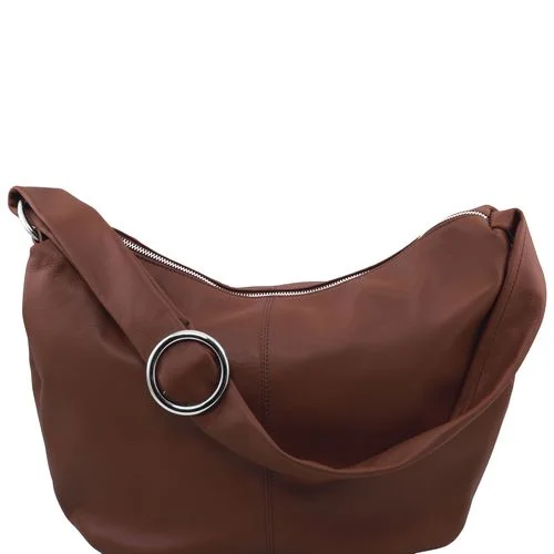 women's dumpling bag with smart closure -Yvette Hobo Shoulder Bag