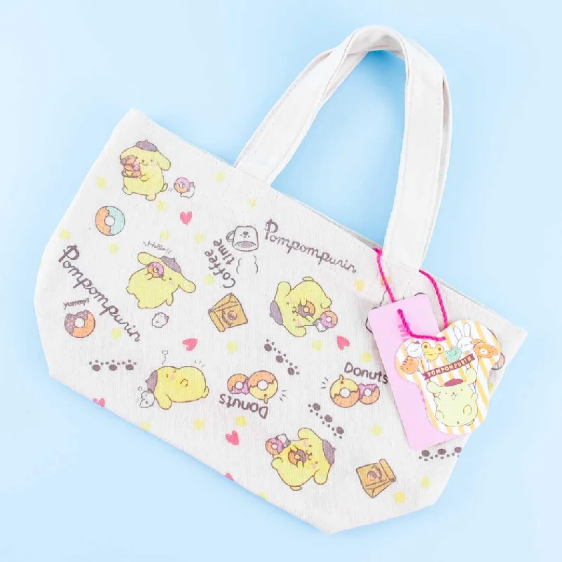 women's tote bag with metallic leather -Pompompurin Donut Time Tote Bag