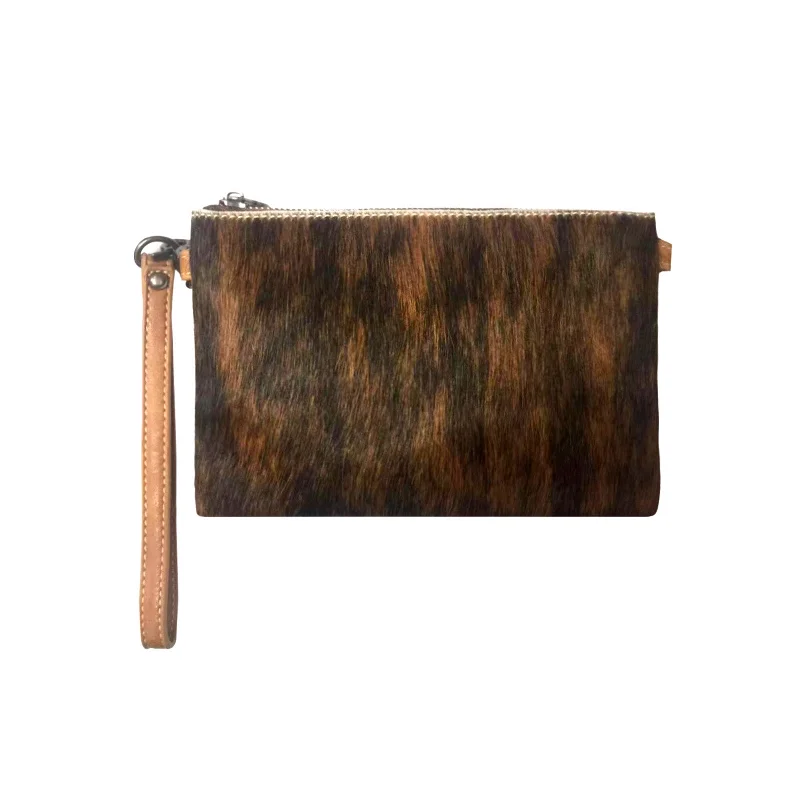 Ladies Crossbody Bag Modern Elegance -RLH-005 Montana West Hair-On Cowhide Leather Clutch/Crossbody