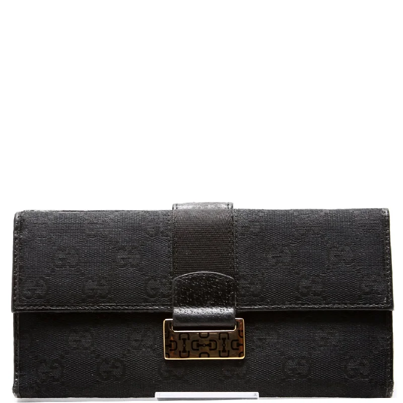 GG Canvas Horsebit Continental Wallet