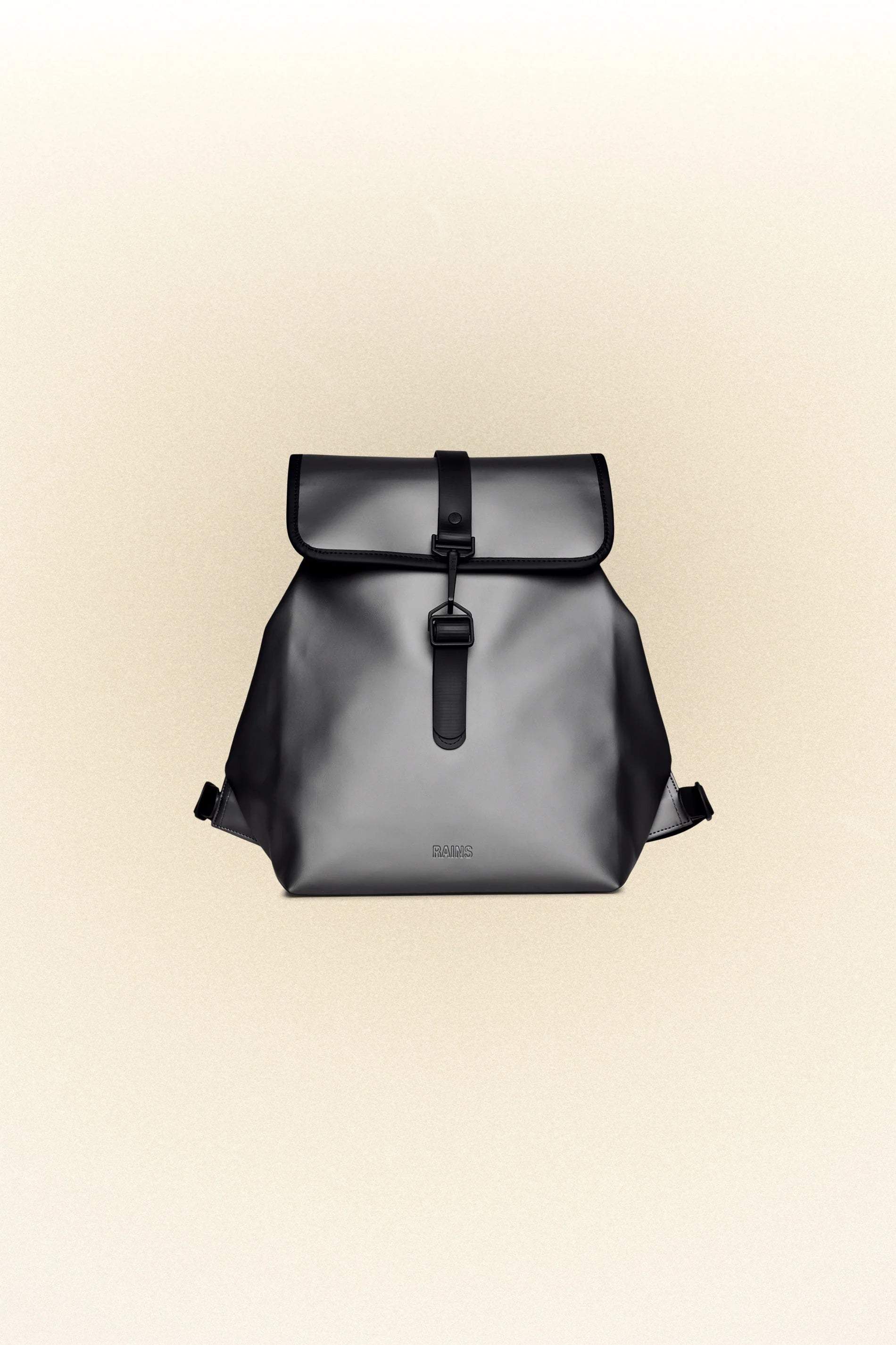 Metallic Grey Bucket Backpack