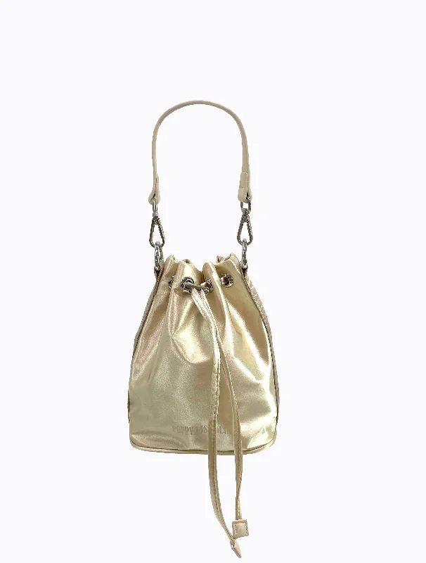 women's bucket bag vegan leather -Billie Bucket Bag - Blanc