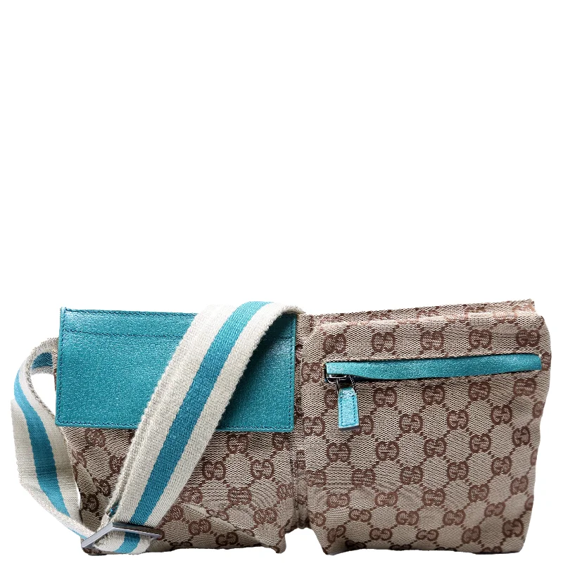 GG Canvas Waist Bag Blue