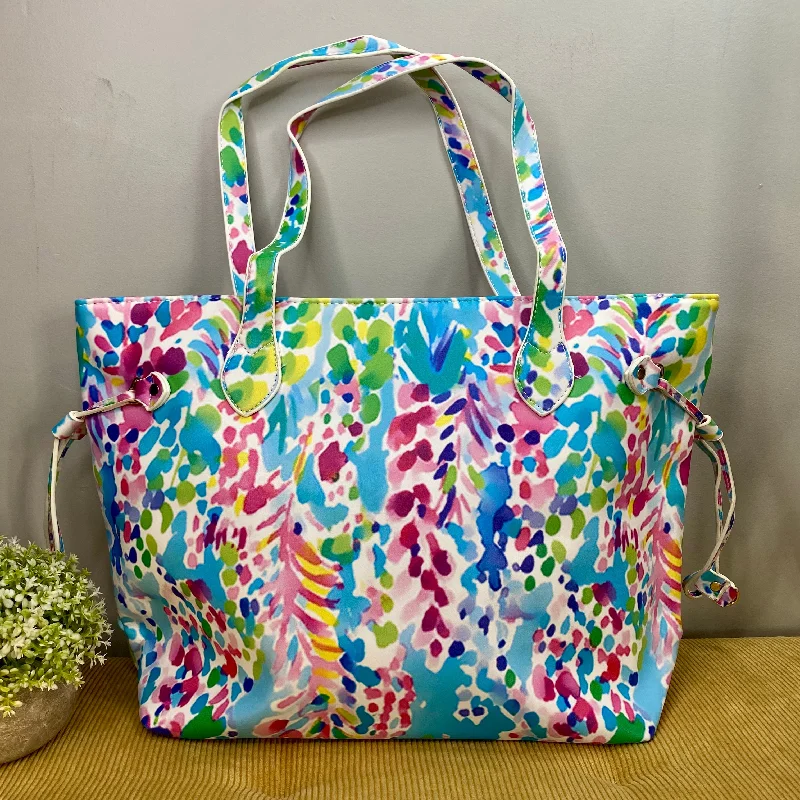 women's tote bag with high-quality leather -Carry All Tote - Watercolor Floral