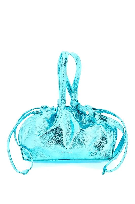 women's bucket bag with unique textures -By far 'malmo' metallic leather bucket bag