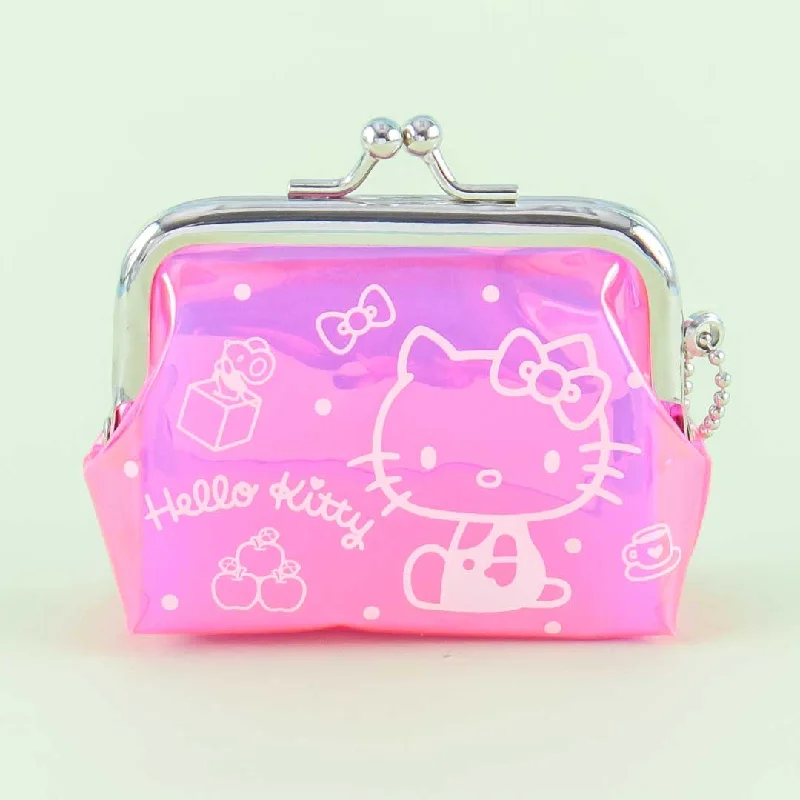 women's wallet with marble pattern -Hello Kitty Shiny Coin Purse