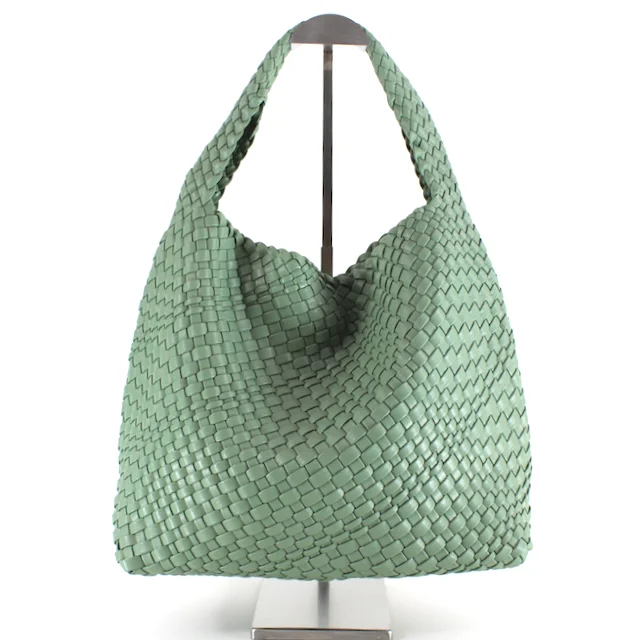 women's dumpling bag with high-end feel -Woven Hobo Bag w/Cosmetic Pouch