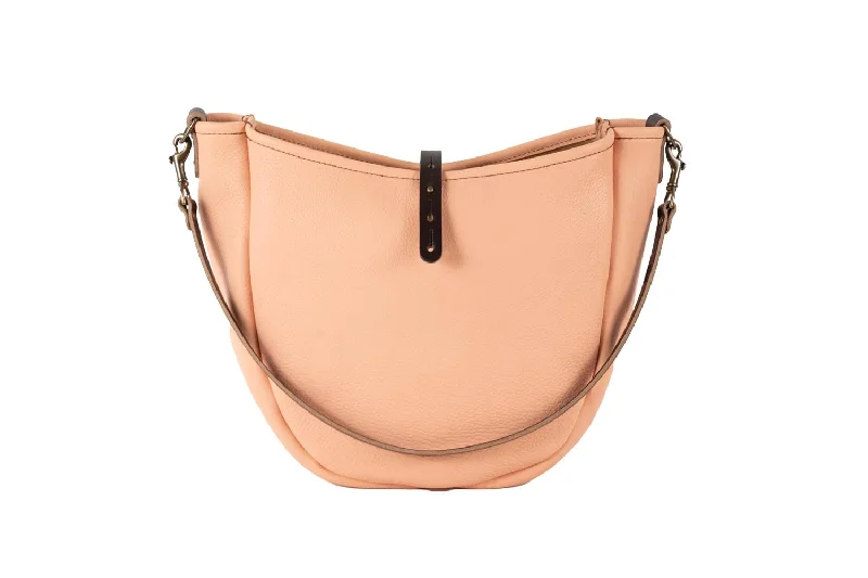 women's dumpling bag with flap pockets -CELESTE LEATHER HOBO BAG - MEDIUM - IN STOCK