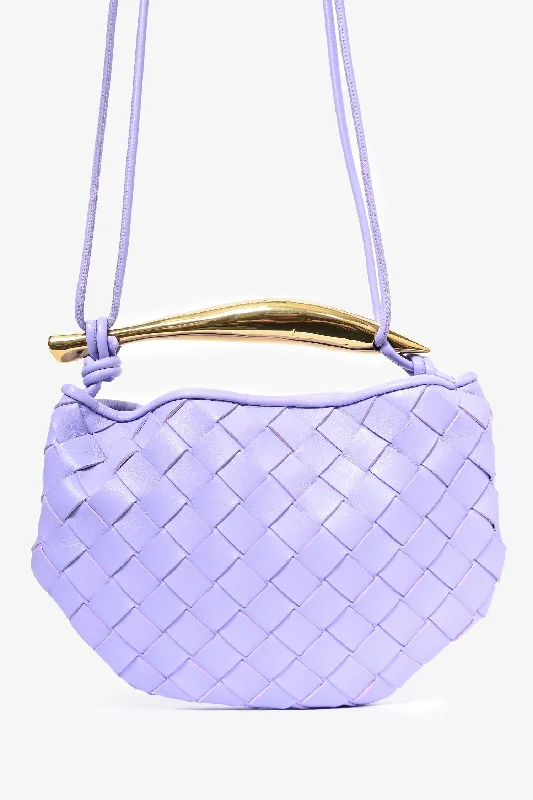 women's handbag with luxe finish -Bottega Veneta Purple Mini Sardine Intrecciato Leather Crossbody Bag