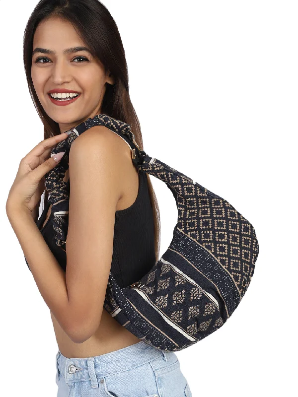 women's dumpling bag with fashionable accents -Multi Graphic Hobo Bag