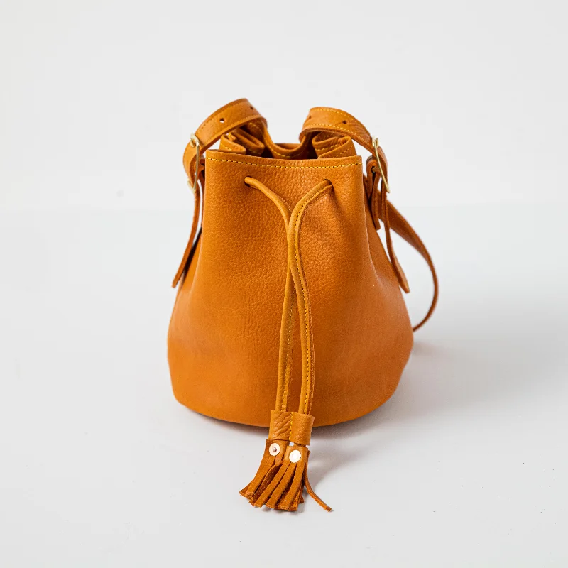 women's bucket bag with classic design -Orange Cypress Bucket Bag