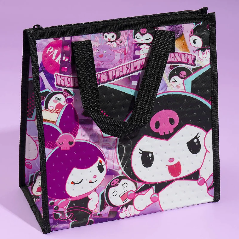 women's tote bag with adjustable straps -Kuromi's Pretty Journey Insulated Lunch Tote Bag