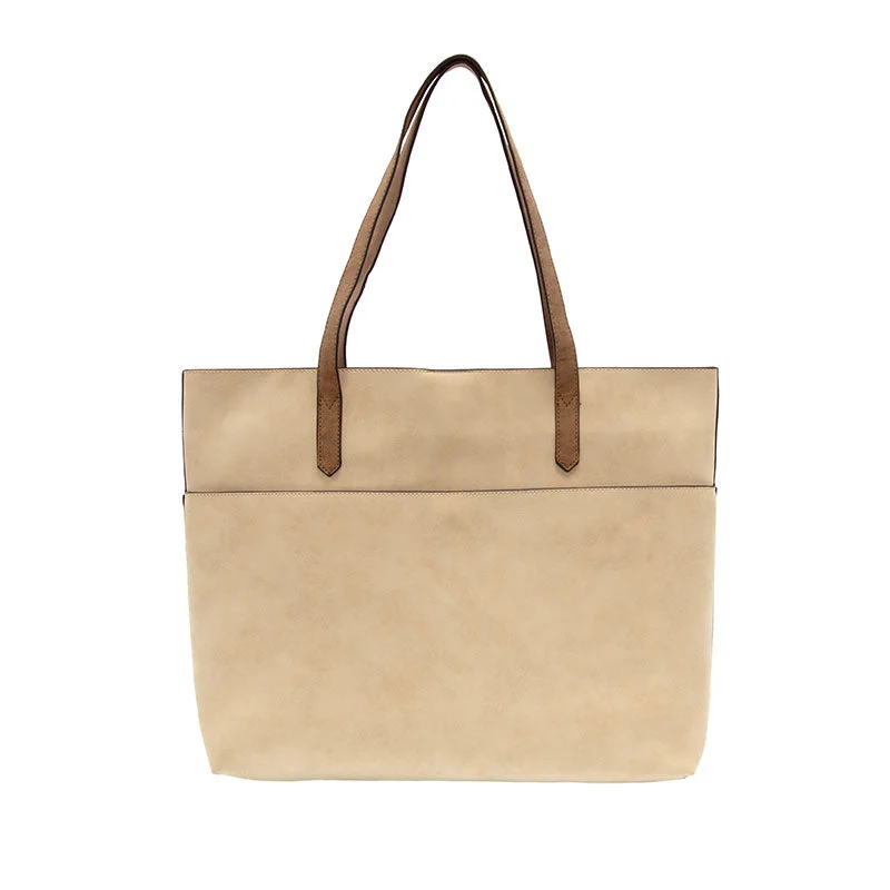 women's tote bag for daily commute -Danica Tote with Laptop Bag in Eggshell