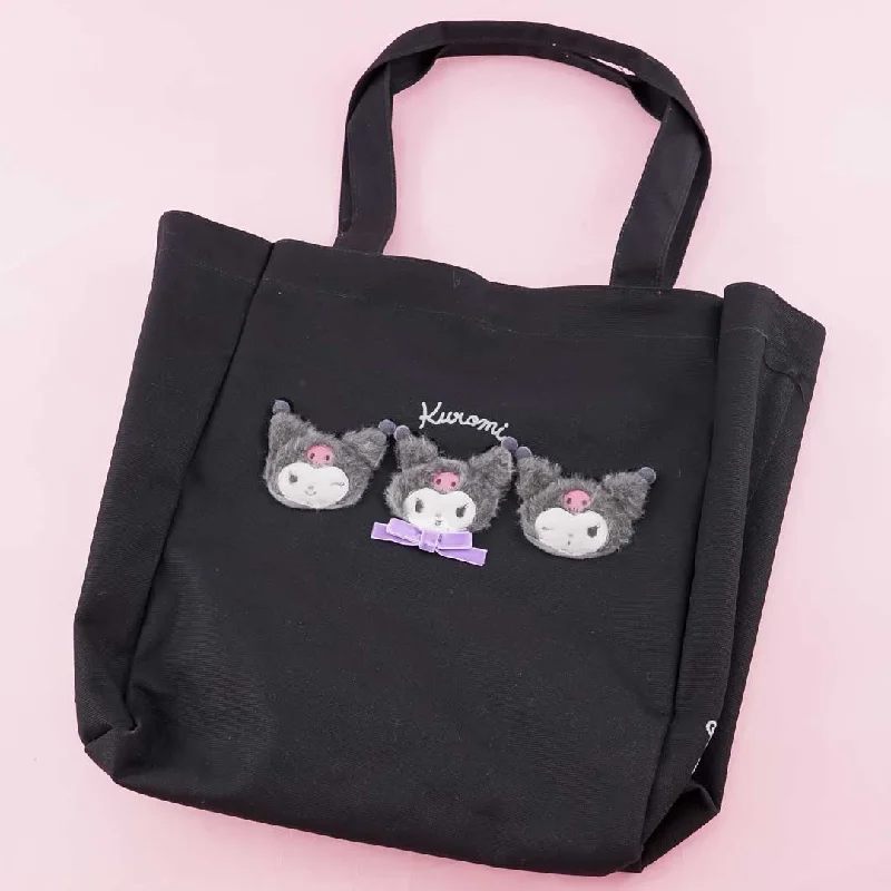 women's tote bag with color-blocked design -Kuromi Multifunctional Canvas Tote Bag