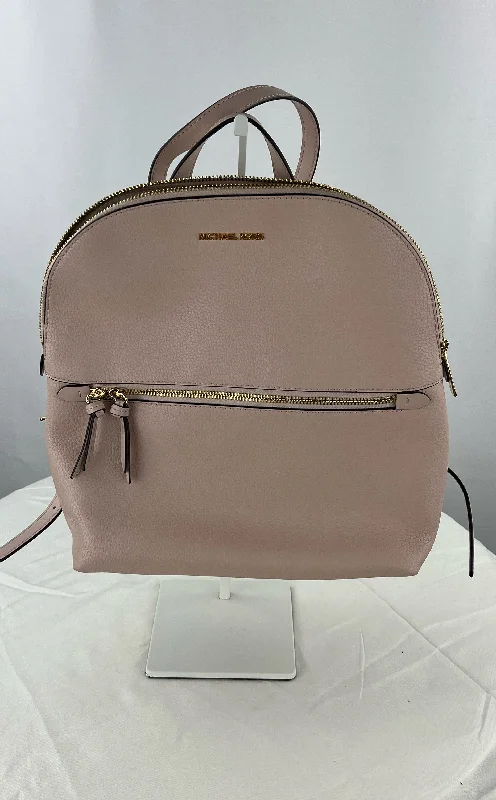 Michael Kors Women's Baby Pink Pebbled Leather Medium Adina Backpack Purse NWOT