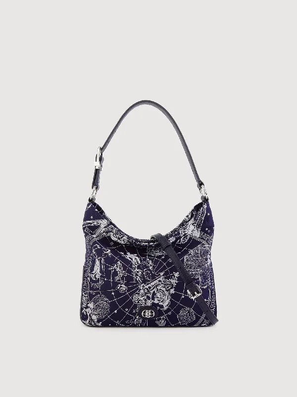 women's dumpling bag with fabric lining -Monde Hobo Bag