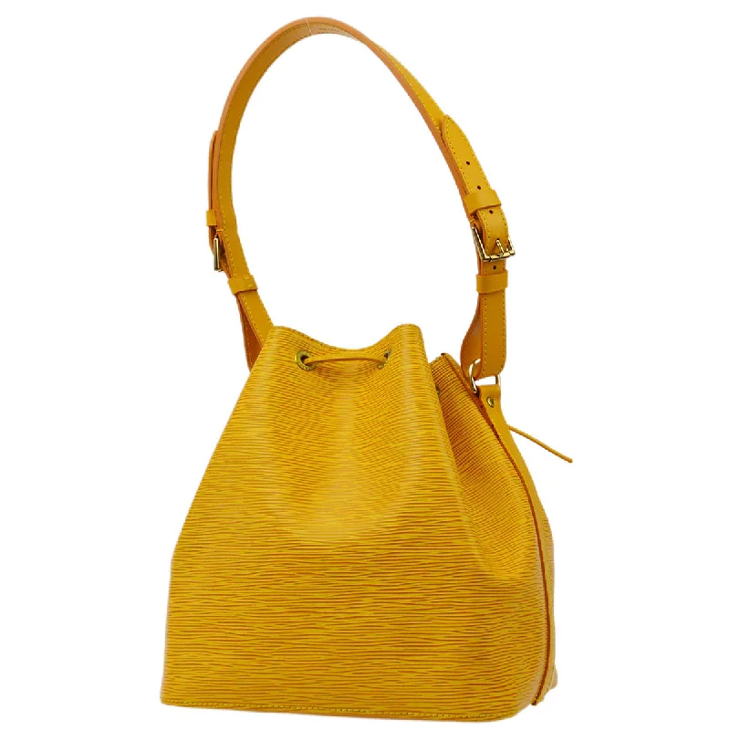 women's bucket bag for fashion-forward professionals -Louis Vuitton 1997 Yellow Epi Petite Noe Bucket Shoulder Bag M44109