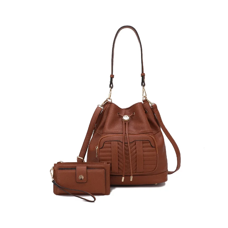 women's bucket bag trendy -Ryder Bucket Bag and Wallet Set