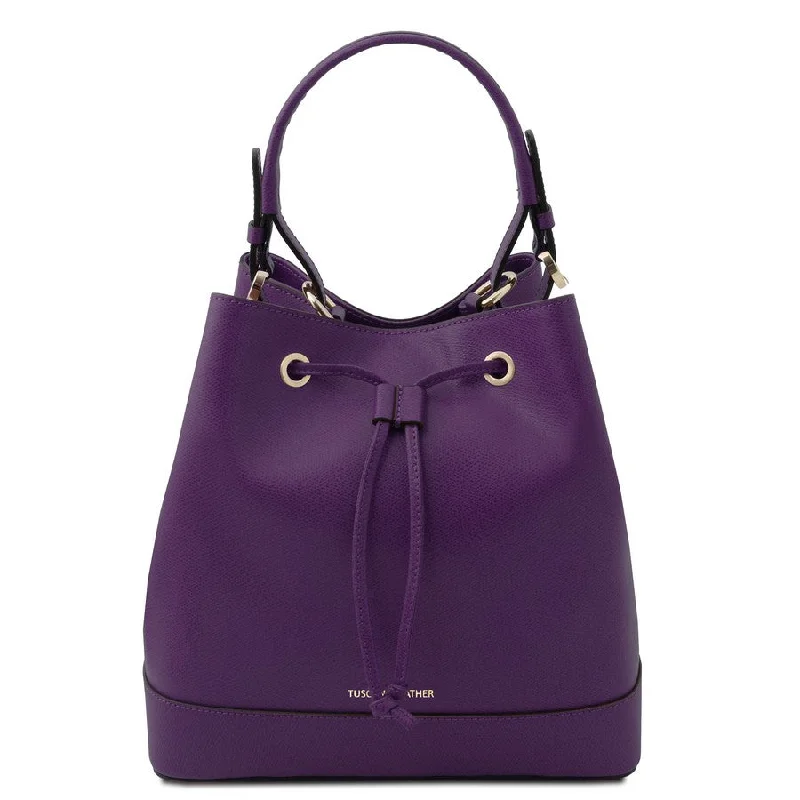 women's bucket bag for versatile styling -Minerva Leather Bucket Handbag