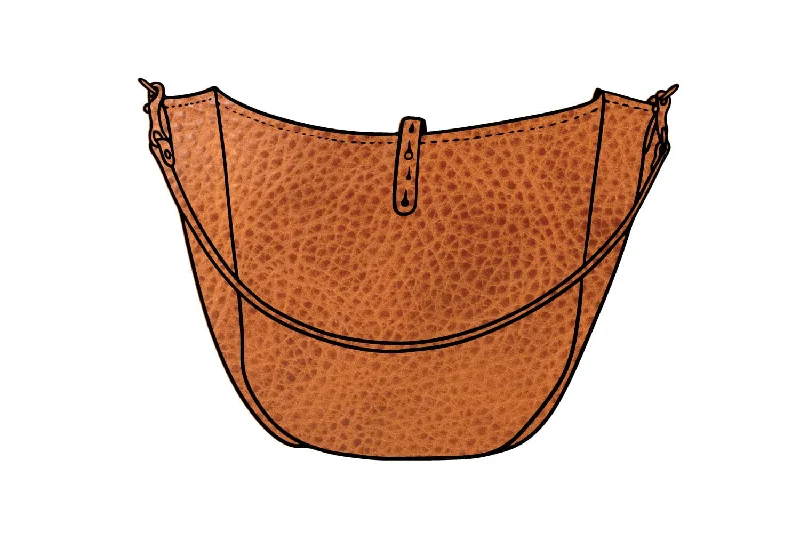 women's dumpling bag with zippered closure -CELESTE LEATHER HOBO BAG - LARGE - HONEY