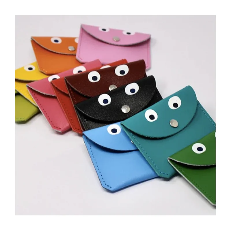 women's wallet with zip closure -Mini Money Googly Eye Purse