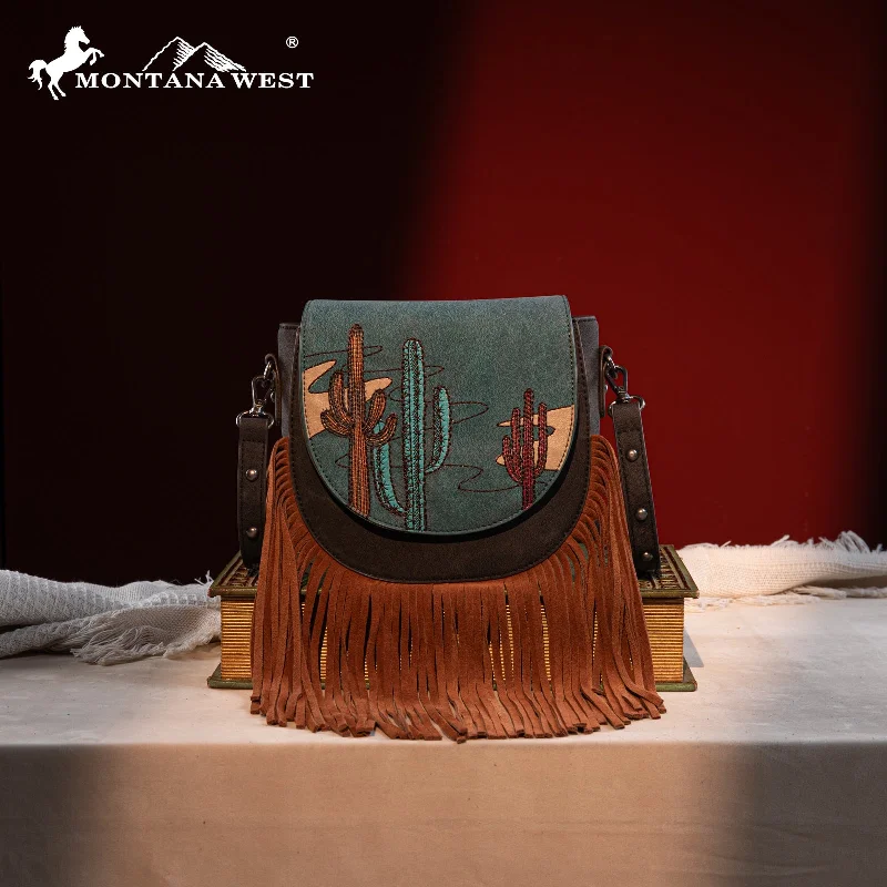 Ladies Crossbody Bag Everyday Leather -MW1309-8360  Montana West Embroidered Collection Crossbody Bag