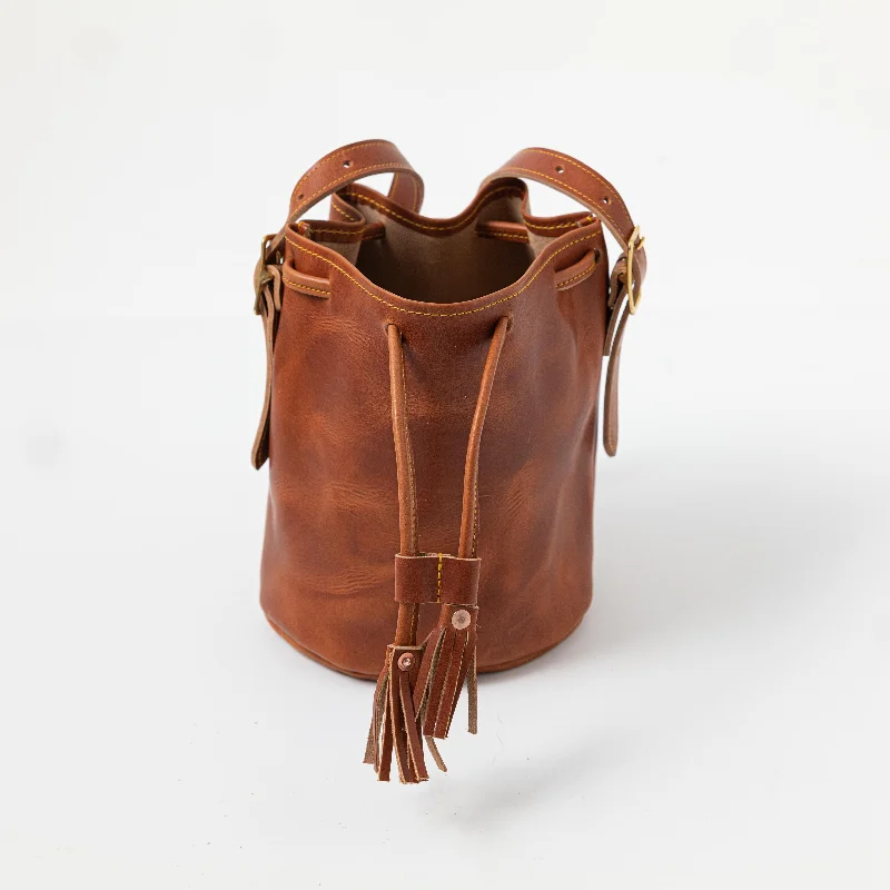 women's bucket bag for sophisticated women -English Tan Dublin Bucket Bag