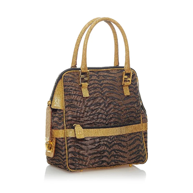 Fendi Animal Print Canvas Handbag (SHG-30882)