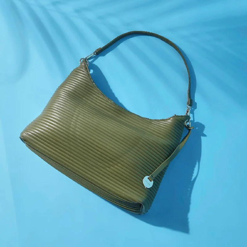 women's dumpling bag with bold design -Caprese Mariya Hobo Small Olive