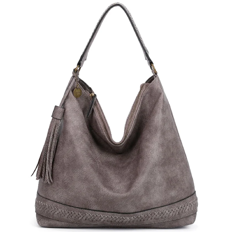 women's dumpling bag with versatile strap -The Aida Hobo - Stone