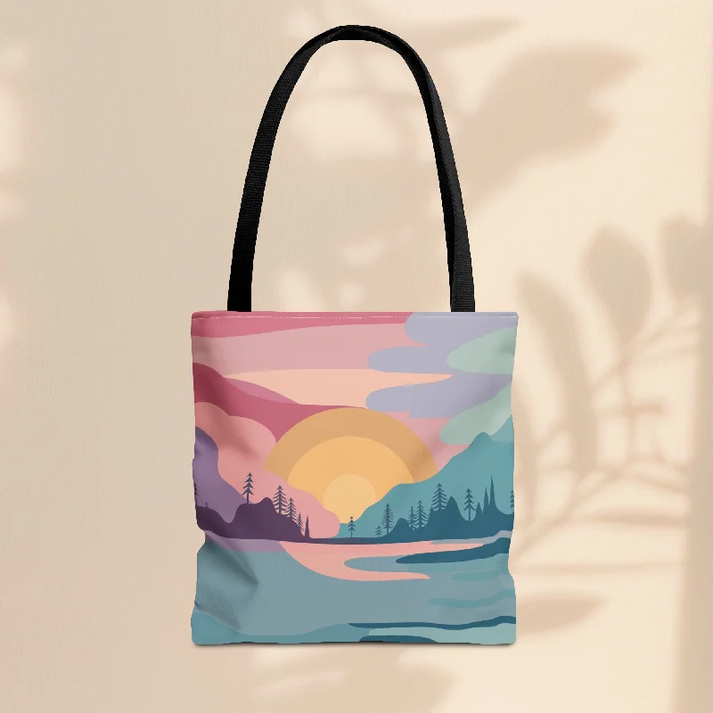 women's tote bag with durable canvas material -Tote Bag - Pastel Scene