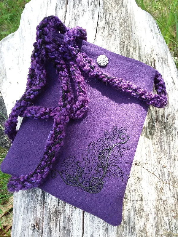 women's wallet with genuine leather -Wee Purse - Lace Thistle